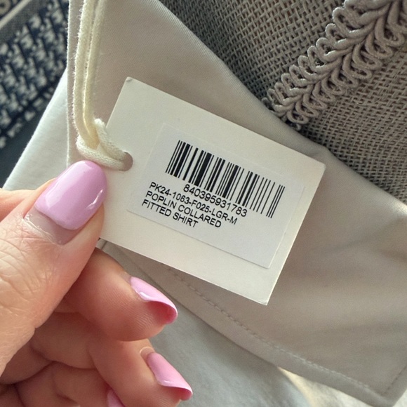Khy Light Grey Poplin Collared Fitted Shirt - Picture 8 of 8